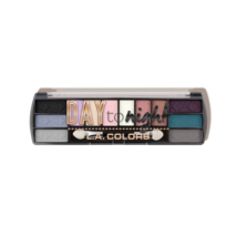 L.A. Colors Day To Night 12-Color Eyeshadow Palette - Mix &amp; Match *Morning Tide* - £3.16 GBP