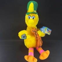 Vintage Applause Big Bird Plush with Horn Green Hat Music does Not Work 17&quot; - £23.25 GBP