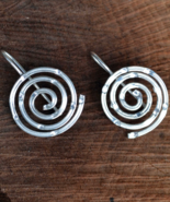 Hoop earrings, Sterling silver hoop earrings, Sterling silver earrings, ... - £27.51 GBP