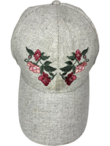 Collection Eighteen Herringbone Tween Grey Floral Embroidered Hook &amp; Loo... - $23.75