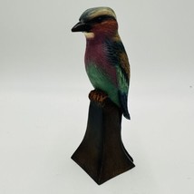 Feathers Friends Lilac Breasted Roller Hand Painted #487 Bird Figurine Resin SA - £46.58 GBP