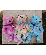 TY Beanie Babies Clubby VI 6 - Set of 3 - New Purple Blue Rainbow - $32.49 CAD