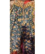 TEAL TURQ BLUE RAINBOW  TRIBAL GYPSY BOHEMIAN DELUXE ATS GYPSY PANTALOONS  - $108.30 CAD