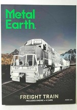 Fascinations Metal Earth Freight Train Set Diesel Engine &amp; 4 Cars 3D Model Kit - £20.95 GBP