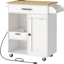 Hoobro Kitchen Island With Power Outlet, Kitchen Storage Island With Open - £97.63 GBP