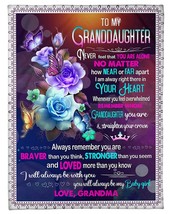 Colorful Flower Blanket Gift For Granddaughter Love Grandma Custom Blanket Xmas - £45.87 GBP+
