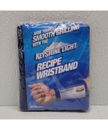 Keystone Light Beer Blue Recipe Wristband Summer Grilling Novelty NEW  - £15.55 GBP