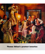 1947 General Electric Lamps Lighting Advertisement Thomas Edison Inventi... - $551.07 MXN