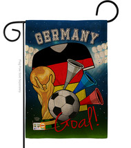 World Cup Germany Soccer Burlap - Impressions Decorative Garden Flag G192097-DB - £17.98 GBP