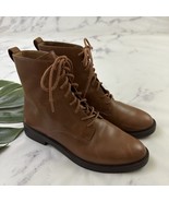 Madewell Womens Evelyn Lace Up Ankle Boots Size 9 Brown Leather Flat - $60.91 CAD