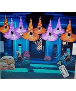 Witch Hat Halloween Decoration 8 Pieces String Lights Multicolor Outdoor... - €13,80 EUR
