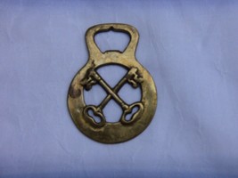 Vintage Solid Brass Skeleton Key Themed Bottle Opener Deerage England - £15.55 GBP