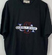Vintage Guess T Shirt Logo Tee Crew Jeans USA Single Stitch Mens XL 90s - £23.58 GBP