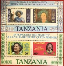 Tanzania 269a-270a MNH Queen Mother 85th Birthday souvenir sht ZAYIX 011022SM21M - £1.19 GBP