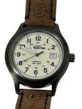 Timex T49870, Men&#39;s Expedition Scout Brown Leather Watch, Date, Indiglo - $63.72 CAD