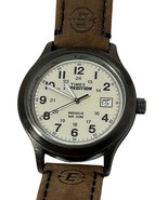 Timex T49870, Men&#39;s Expedition Scout Brown Leather Watch, Date, Indiglo - $63.46 CAD