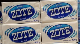 4X ZOTE JABON BLANCO / LAUNDRY BAR SOAP - 4 GRANDES 400g c/u  ENVIO PRIO... - $23.21