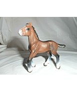 CLYDSDALE COLT-PONY FIGURINE Brown Toy Hard Plastic Dollhouse Cake Toppe... - £9.82 GBP