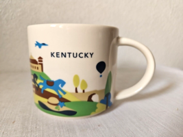 Starbucks Kentucky YAH You Are Here 14oz Coffee Cup Mug 2015 Blue Brown ... - £11.66 GBP