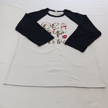 Bella+Canvas Airlume Jersey 3/4 Sleeve Black &amp; White Graphic Raglan T-Sh... - $7.61