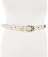 MSRP $78 Rebecca Minkoff 20mm Laced Chain Leather Belt White Size Large - $35.08 CAD