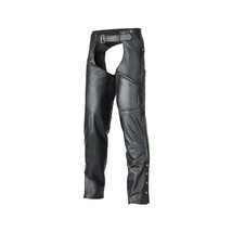 Pant Style Zipper Pocket Naked Cowhide Leather Chaps - $122.76+