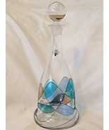 Stimas Stained Glass Decanter w/Stopper Handmade Romania Colorful Mosaic... - $761.58 MXN