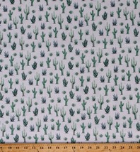 Cotton Cactus Cacti Plants Western Desert Fabric Print by the Yard D466.50 - £10.11 GBP