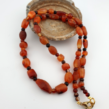 Antica collana africana mediorientale corniola yemenita agata perline J3 - $1,751.48 MXN