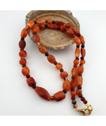 Antica collana africana mediorientale corniola yemenita agata perline J3 - $1,751.48 MXN