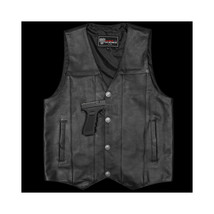 Vance Leather Premium Cowhide Vest with Buffalo Nickel Snaps and Gun Pocket - £77.34 GBP+
