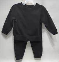 Garanimals Toddler Boy 2 Piece Fleece Top &amp; Jogger Pant Set, Black Size 18M - £13.29 GBP