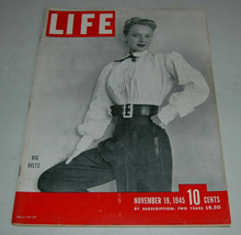 Vintage Life Magazine November 19 1945 Big Belts Fashion Coca Cola Neat Ads - £22.53 GBP