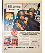 RCA Radio Corporation America WWII Era Fight Announcer Navy-1943 VTG Pri... - $176.48 MXN