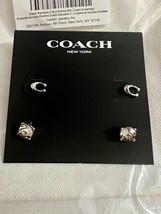 Genuine Coach Signature Gold or Silver Plated Stud Earrings - $34.95