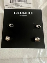 Genuine Coach Signature Gold or Silver Plated Stud Earrings - £27.52 GBP