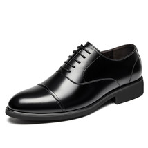 37-46 Men&#39;s Flat / 5 CM Heightening Elevator Shoes Business Formal Leather Shoes - £55.72 GBP