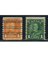 Canada Sc# 178-179 used  King George V coil stamps (1930) Postage - $6.30