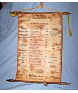 Vintage Scroll w/Tassels Holiday Inn Menu-Le Chateaubriand-Beaumont, TX - $25.00