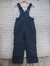 Columbia Sportswear Snow Bibs Boys Sz 14/16 Navy Blue Nylon Adjustable Ski Pants - £27.24 GBP
