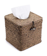 Hand Woven Tissue Box Dispenser With 4K UHD Wifi Hidden Nanny Camera - $340.55 CAD