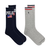 Polo Ralph Lauren Men&#39;s Athletic Americana Crew Sock, 2-Pack Size 10-13 ... - $13.00