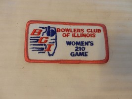 Bowlers Club of Illinois Women&#39;s 210 Game Patch from the 90s Pink Border - £7.84 GBP