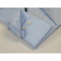 Men's Axxess Turkey Shirt 100% Egyptian Cotton High Collar 224-02 Blue Pique image 5