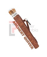 Archery Handmade Leather Quiver Brown Traditional Quiver Back Hunting Qu... - $392.90 MXN