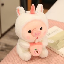Cosplay Pig Plush Toys Cute Frog Unicorn Rabbit Tiger Dolls Stuffed Soft Piggy H - £14.96 GBP