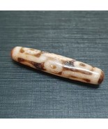 Perle d&#39;agate 9 yeux indo tibétaine indo tibétaine rouillée vintage moti... - $129.02