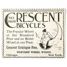 Crescent Bicycle Sky High Moon 1897 Advertisement Victorian Bikes ADBN1A12 - $12.99