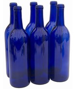 6 Pk Cobalt Blue Wine Bottles for Wine Bottle Holder Tree Garden Art Yar... - $22.76