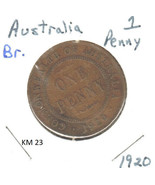 Australia 1 Penny, 1920, bronze, KM 23  $6 CV - $95.03 MXN